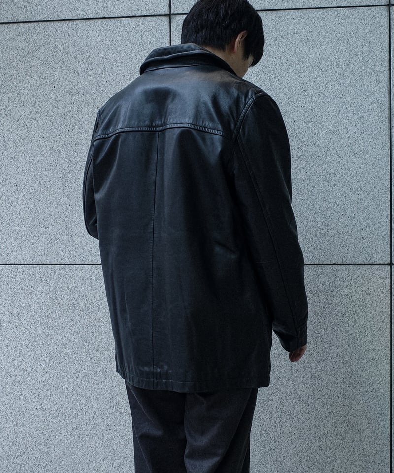 OLD GAP Leather Car Coat -5 | DAMAGEDONE 2nd