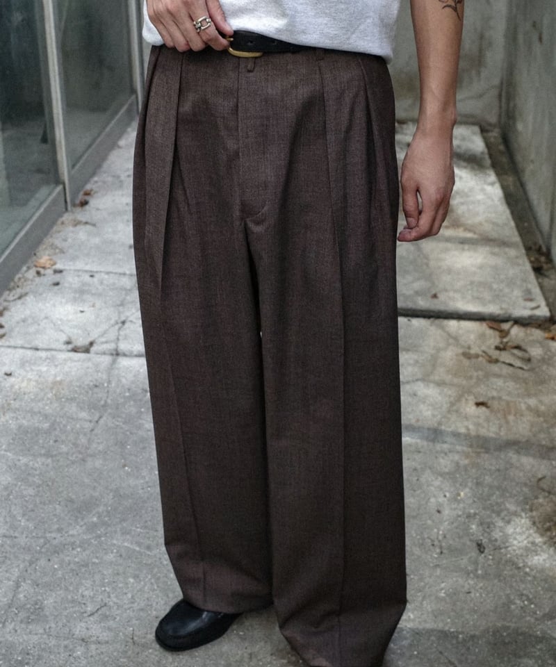 NEAT / T/W NEAT Action Slacks Wide - Brown | DA