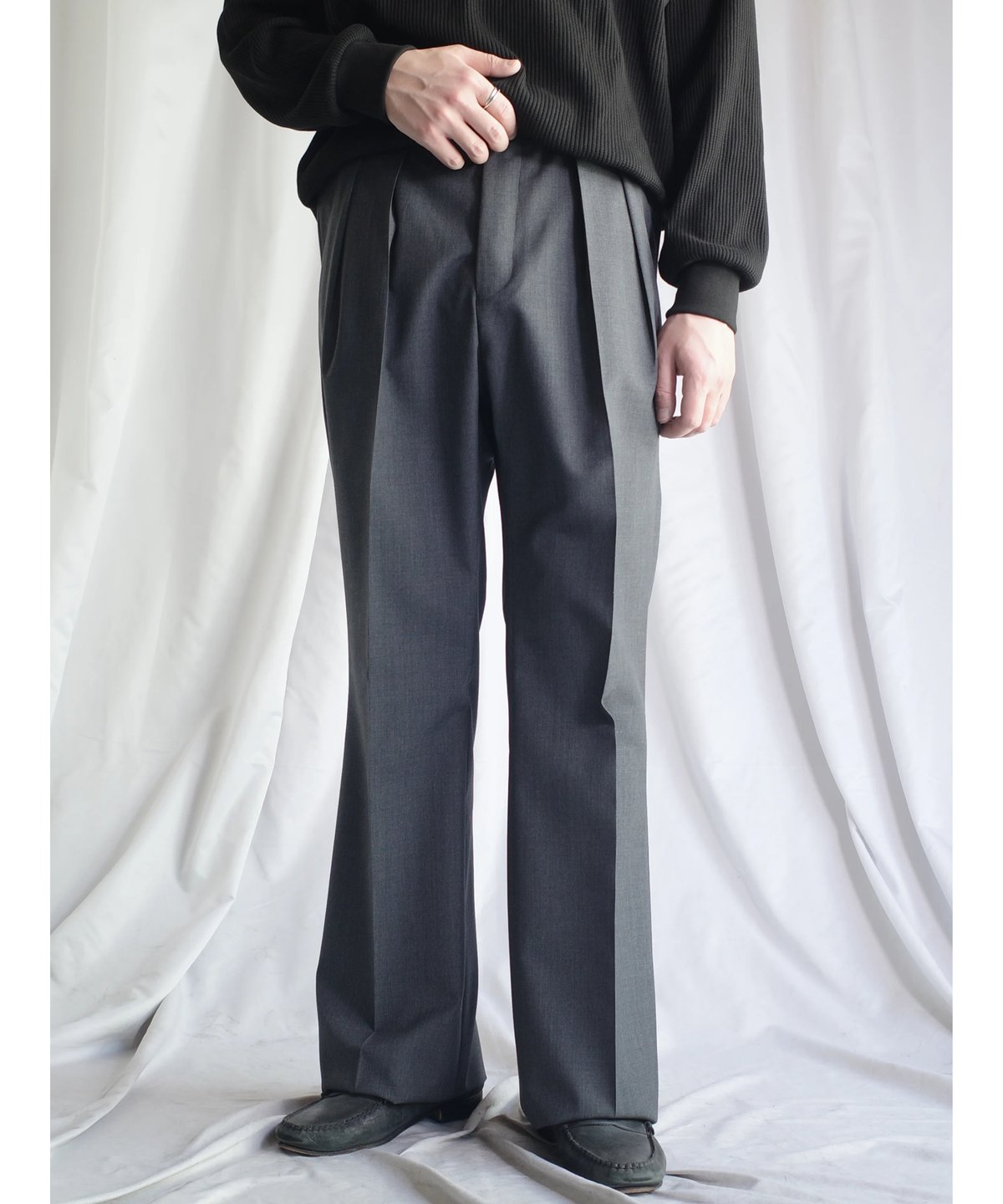 NEAT Wool Poplin Flare -Gray | DAMAGEDONE 2nd