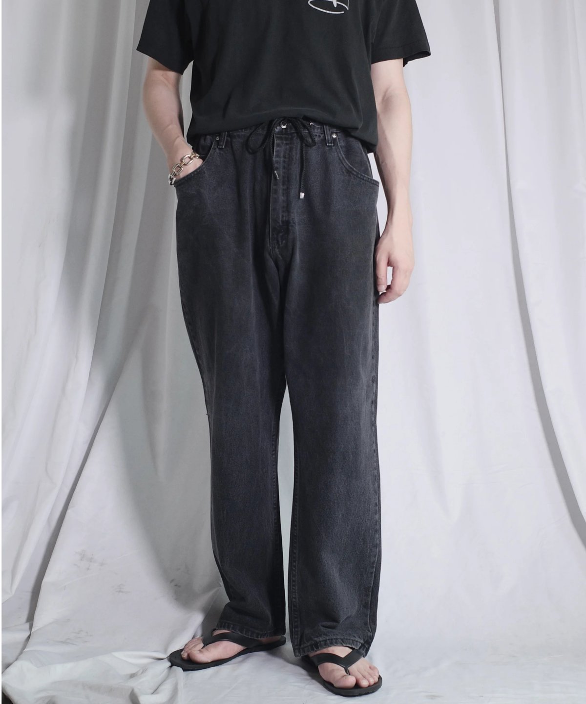 Wrangler Remake Black Denim -8 | DAMAGEDONE 2nd