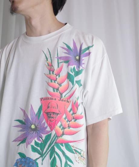 90's Flower Design T-Shirts -25 Made in USA