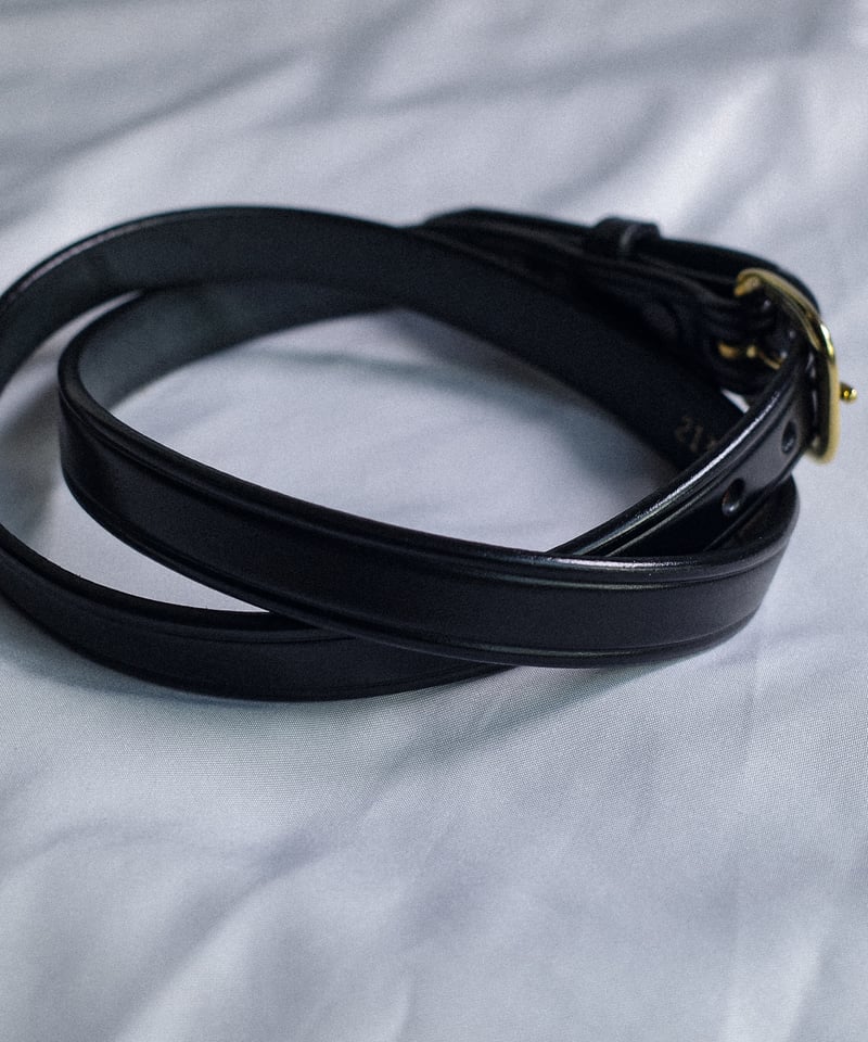 Tory Leather Plain Strap Belt Black #2134 | DAM