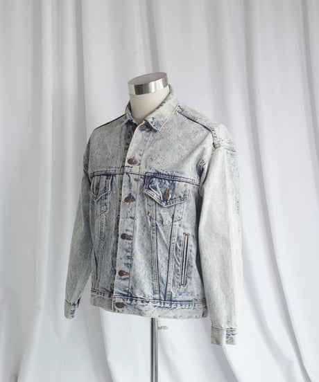 80's Levi's 70507-0219 Chemical Wash Denim Jacket -Made in USA