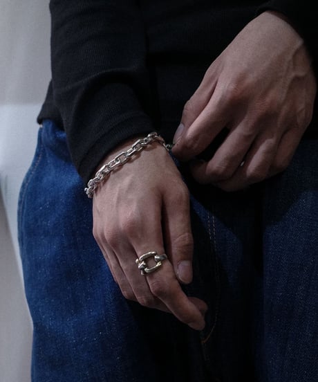 meian sterling silver "block chain" bracelet