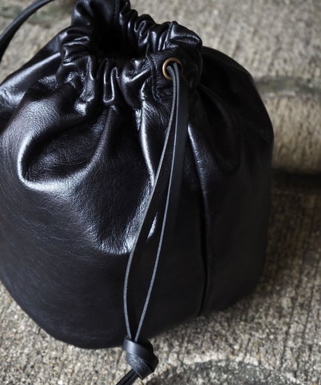 ”Made in ASAKUSA” LEATHER PERSONAL EFFECT POUCH -BLACK-