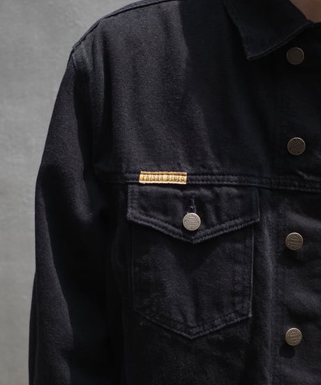 Prison Blues Denim Western Jacket -Fade Black
