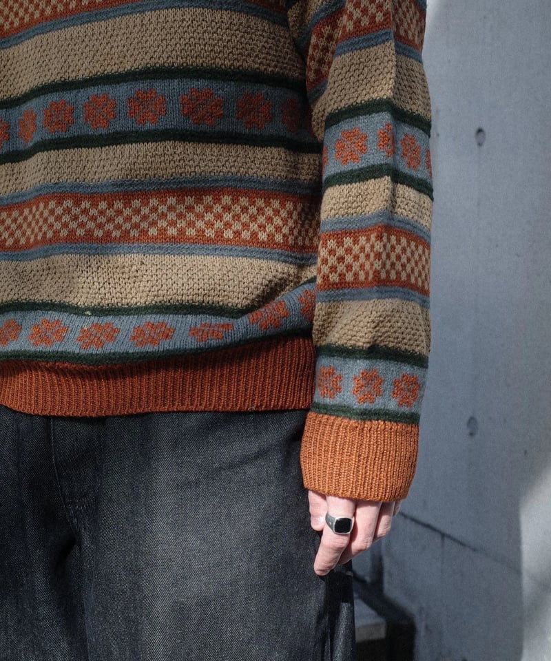 80s C.P. Company Pattern Wool Knit | DAMAGEDONE