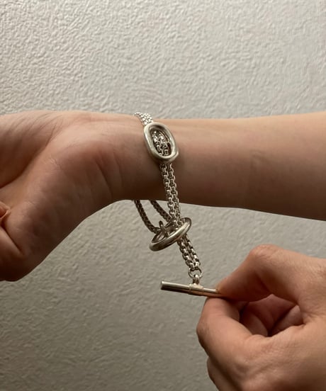 meian sterling silver "rudder" bracelet