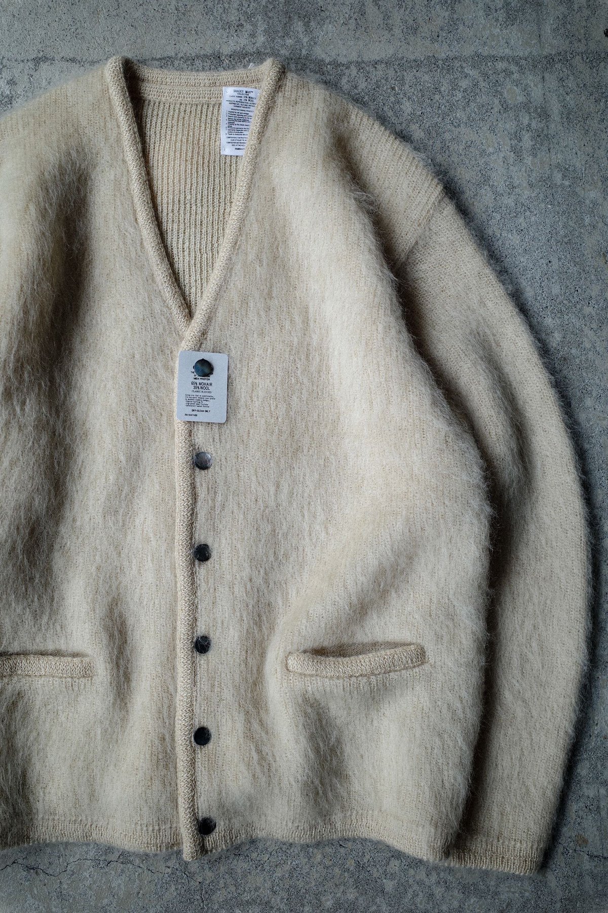 A.R.P. Shaggy Man™️ Mohair Cardigan W/Pocket Na