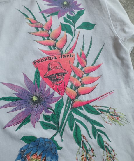 90's Flower Design T-Shirts -25 Made in USA