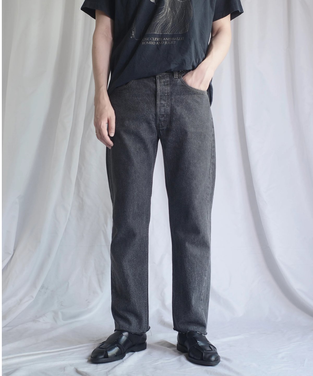 90's Levi's 501 先染め Black 