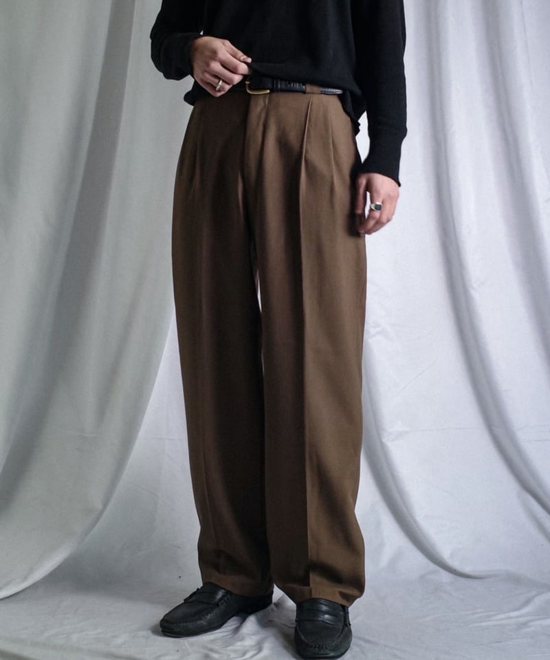 パンツ 90s Burberrys wool wide straight slacks 90s Burberrys wool wide straight slacks