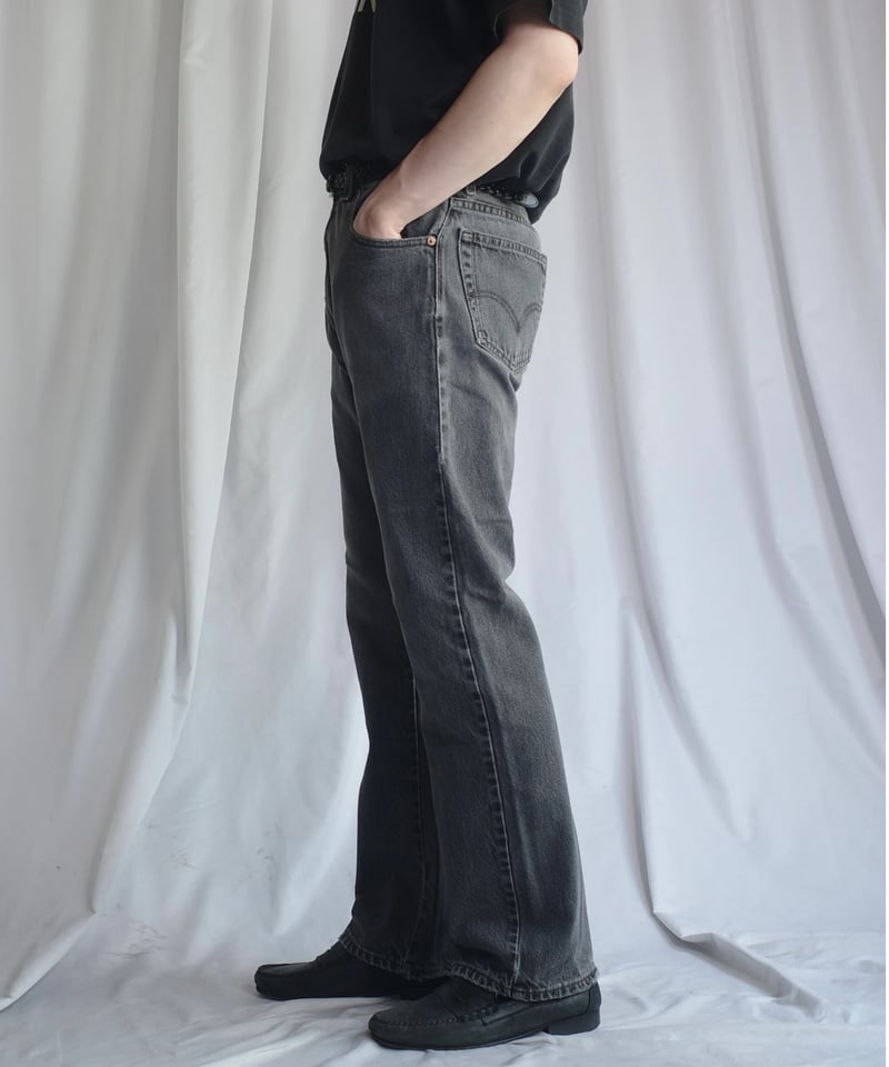 Levi's 517 ブラックデニム W34 L30 mexico製 00's Levi's 517 Black -Made in Mexico | DAMAGED