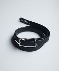 Made in Asakusa" Deadstock Leather Studs Narrow Belt