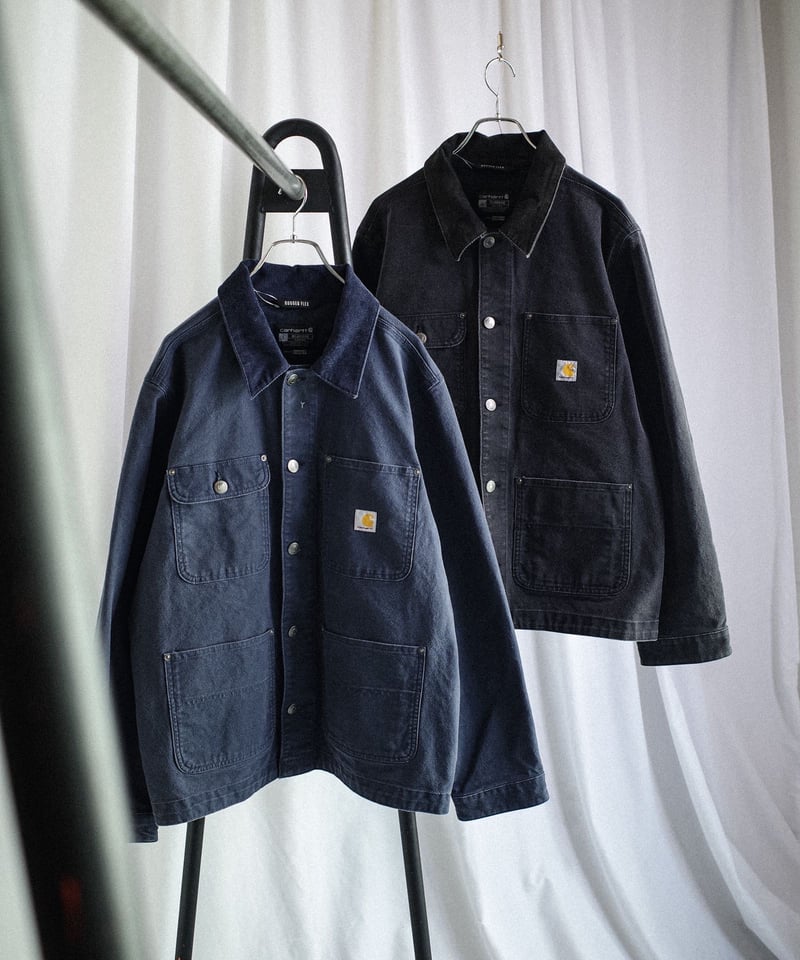 Carhartt Chore Coat ネイビー XL Carhartt Aged Duck Unlined Chore Coat | DAMAGED