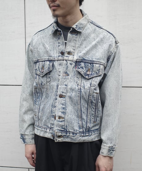 80's Levi's 70507-0219 Chemical Wash Denim Jacket -Made in USA
