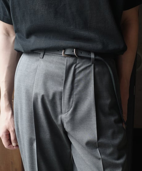 Made in Asakusa" Deadstock Leather Studs Narrow Belt