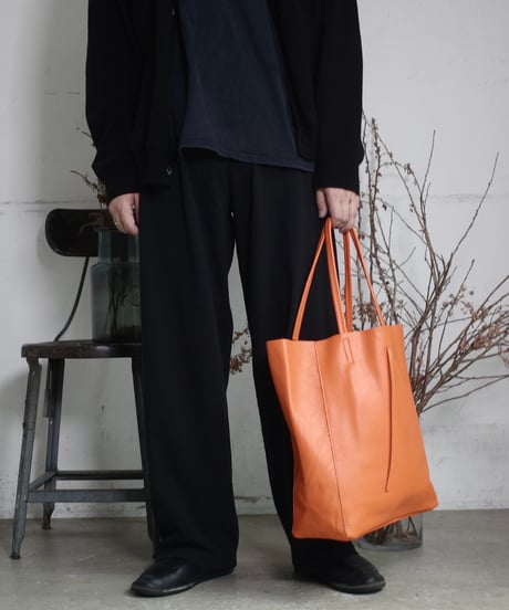MARLON FIRENZE Calf Leather Shopper Bag - Arancio