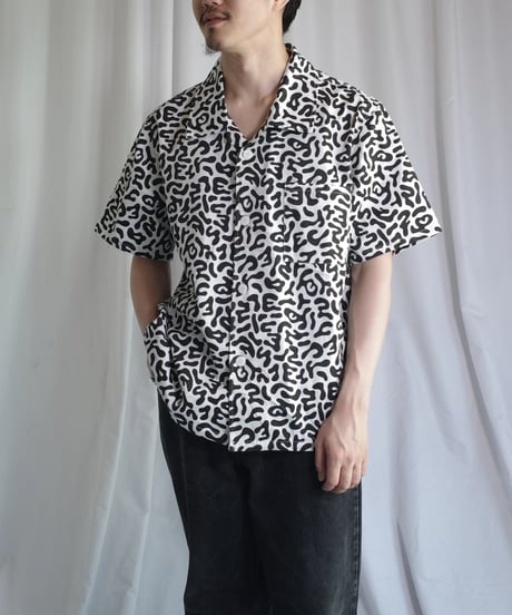 Korean Army Dalmatian Camo S/S Open Collar Shirts -4