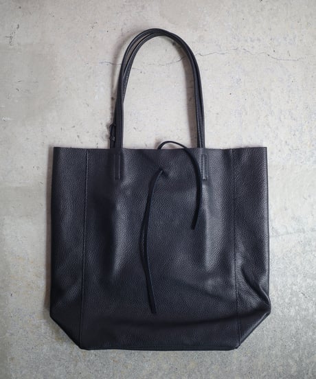 MARLON FIRENZE Calf Leather Shopper Bag - Nero