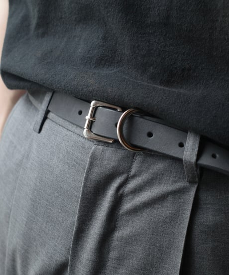 Made in Asakusa" Deadstock Leather Studs Narrow Belt