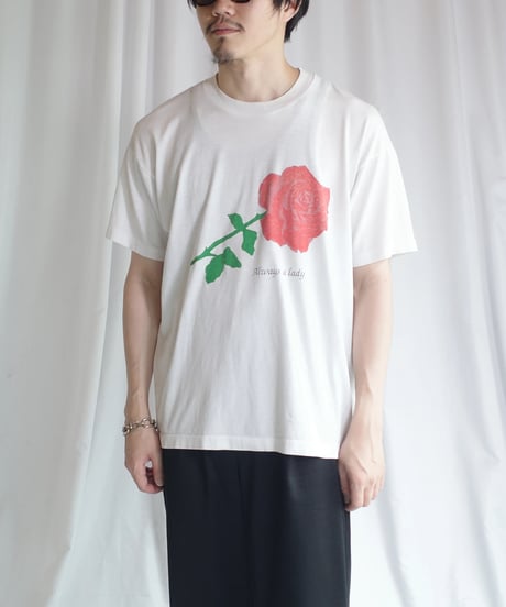 90's Flower Design T-Shirts -2 Made in USA
