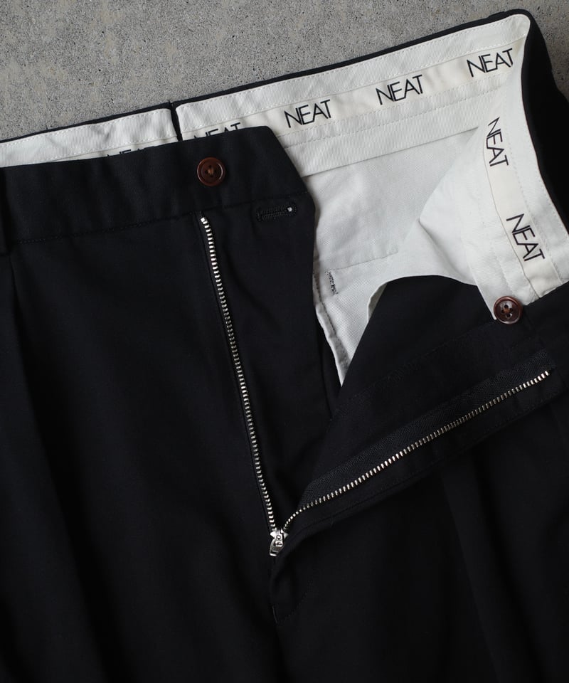 【レア】NEAT プリーツスラックス damagedone NEAT Chino -Black | DAMAGEDONE 2nd
