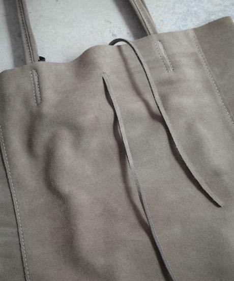 MARLON FIRENZE Calf Leather Shopper Bag - Taupe Suede