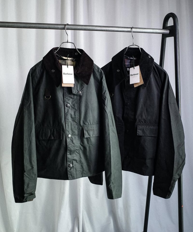 Barbour Spey Wax Jacket - Sage / Black | DAMAGE
