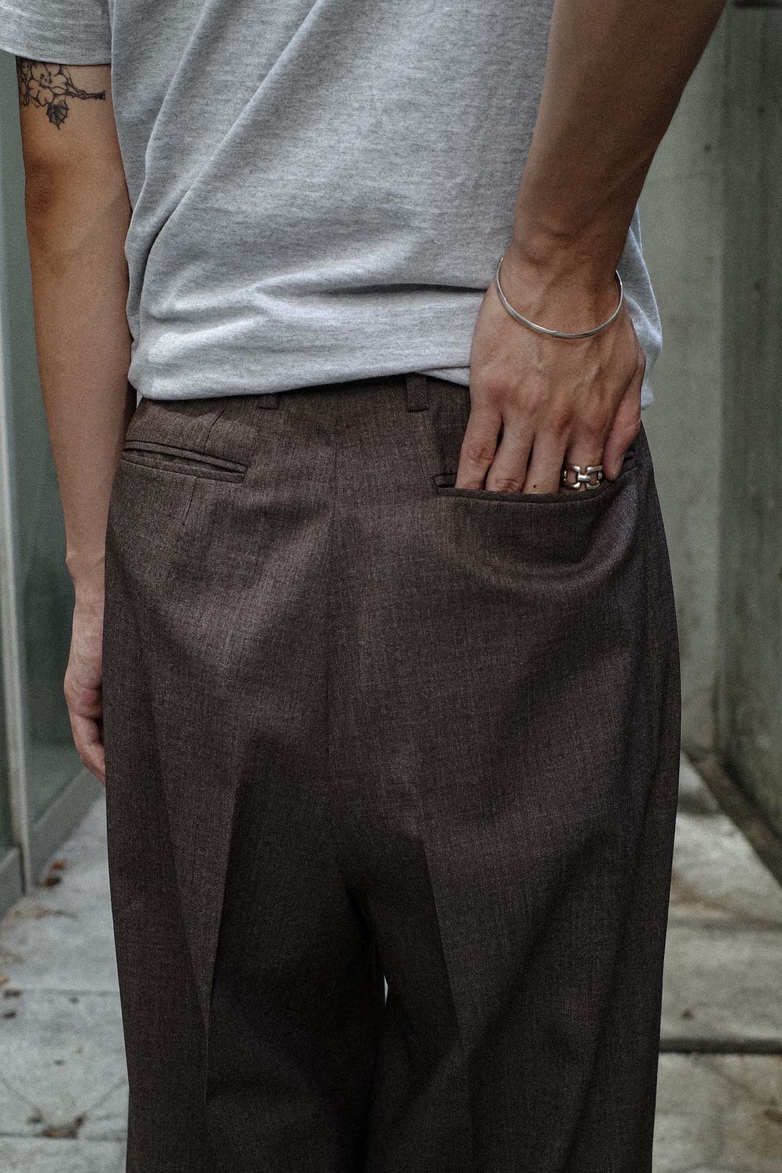 NEAT / T/W NEAT Action Slacks Wide - Brown | DA