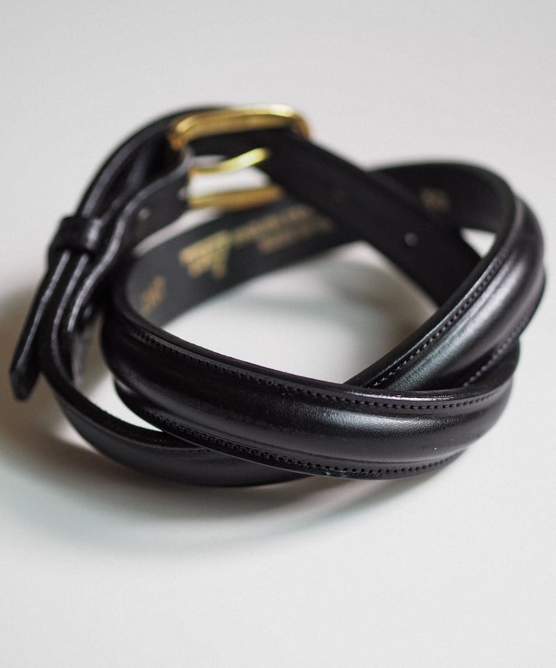 Tory Leather Round Raised Belt Black #2167 | DA