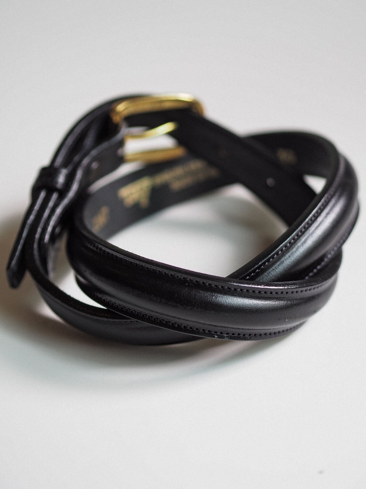 Tory Leather Round Raised Belt Black #2167 | DA...