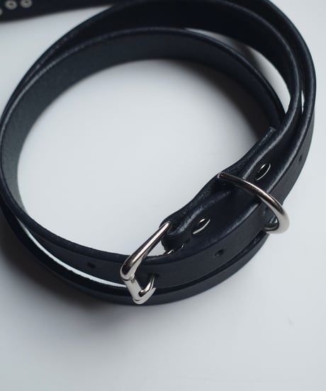 Made in Asakusa" Deadstock Leather Studs Narrow Belt