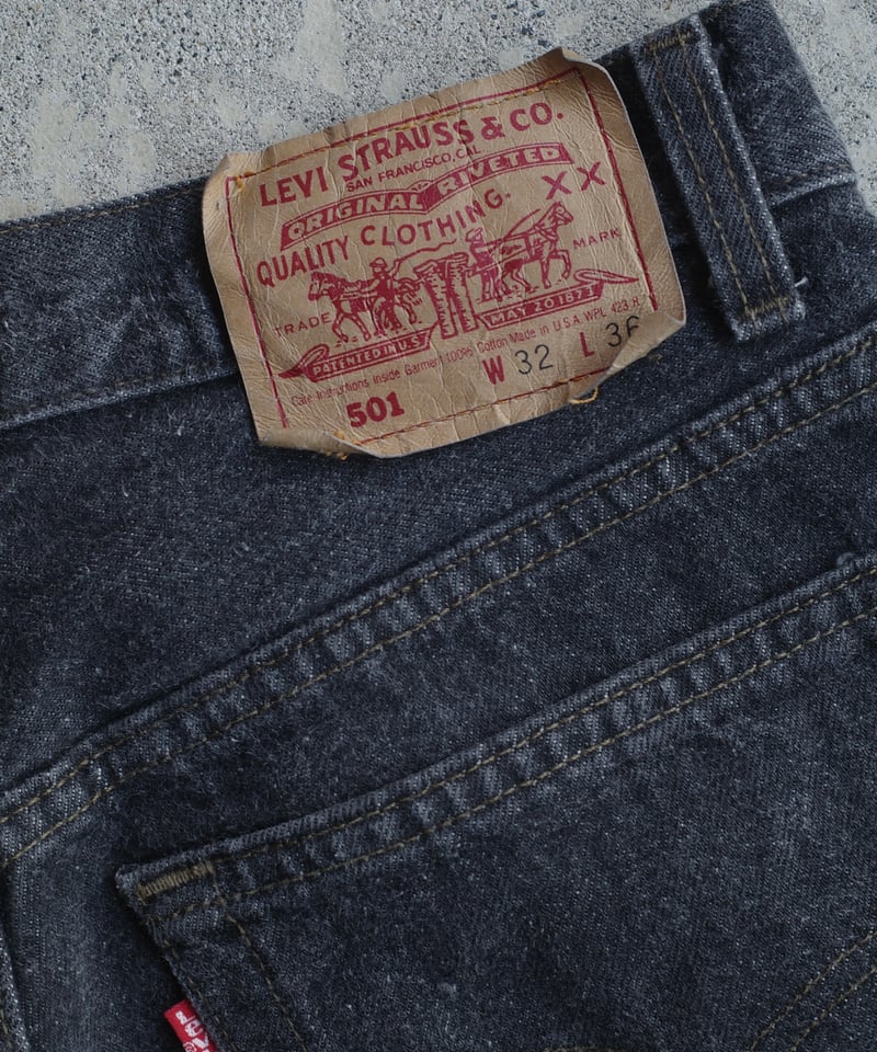 90's Levi's 501 先染め Black 