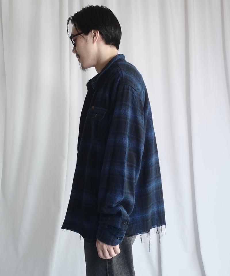 Customized Over Sized Ombre Flannel Shirts -6 |