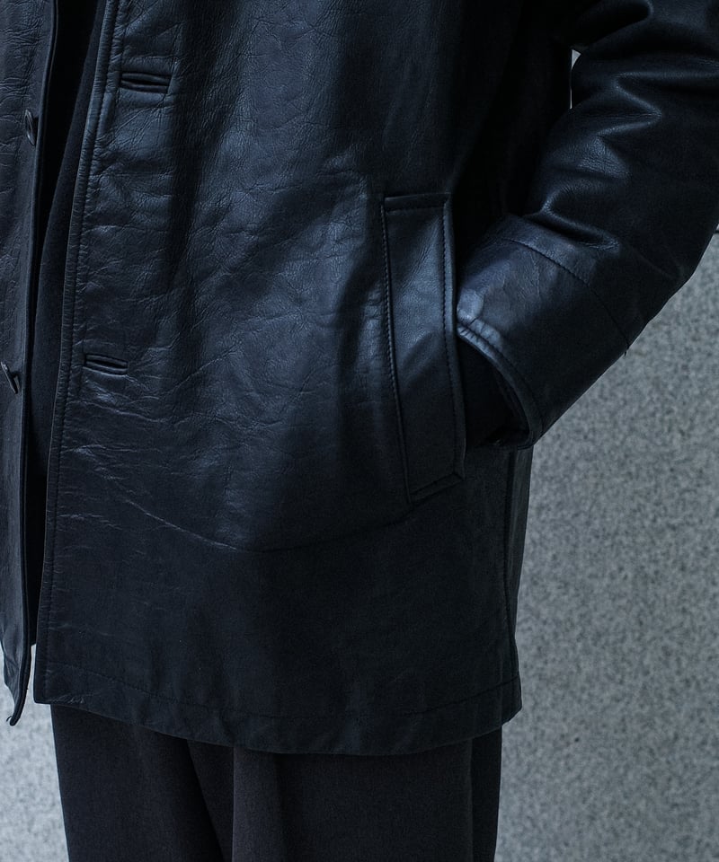ジャケット・アウター OLD GAP Leather Car Coat Black L 00's OLD GAP leather car coat [L] | goodbuy used clothing