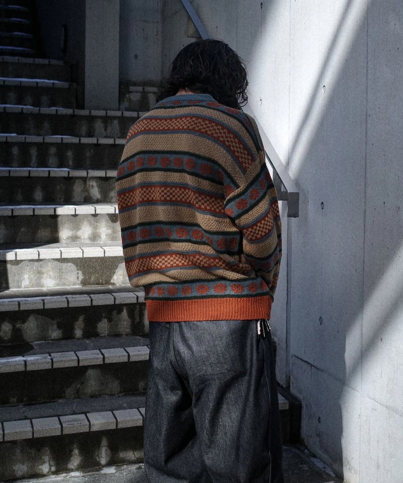 80s C.P. Company Pattern Wool Knit | DAMAGEDONE