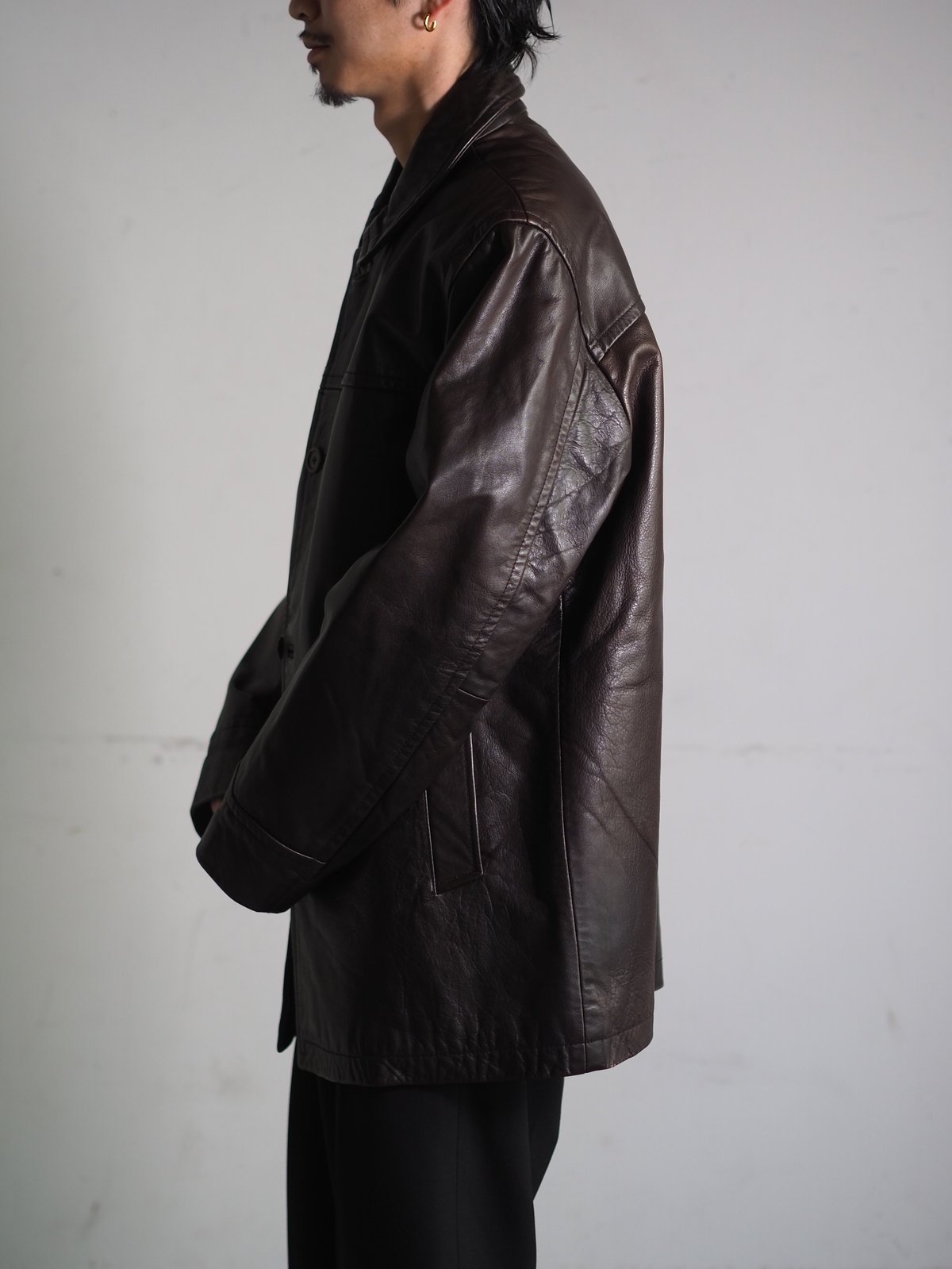 Old GAP Leather Car Coat -11 | DAMAGEDONE 2nd
