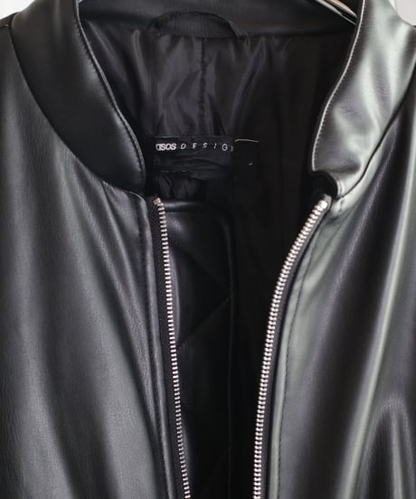 UK Label ASOS Design Leather Jacket -2