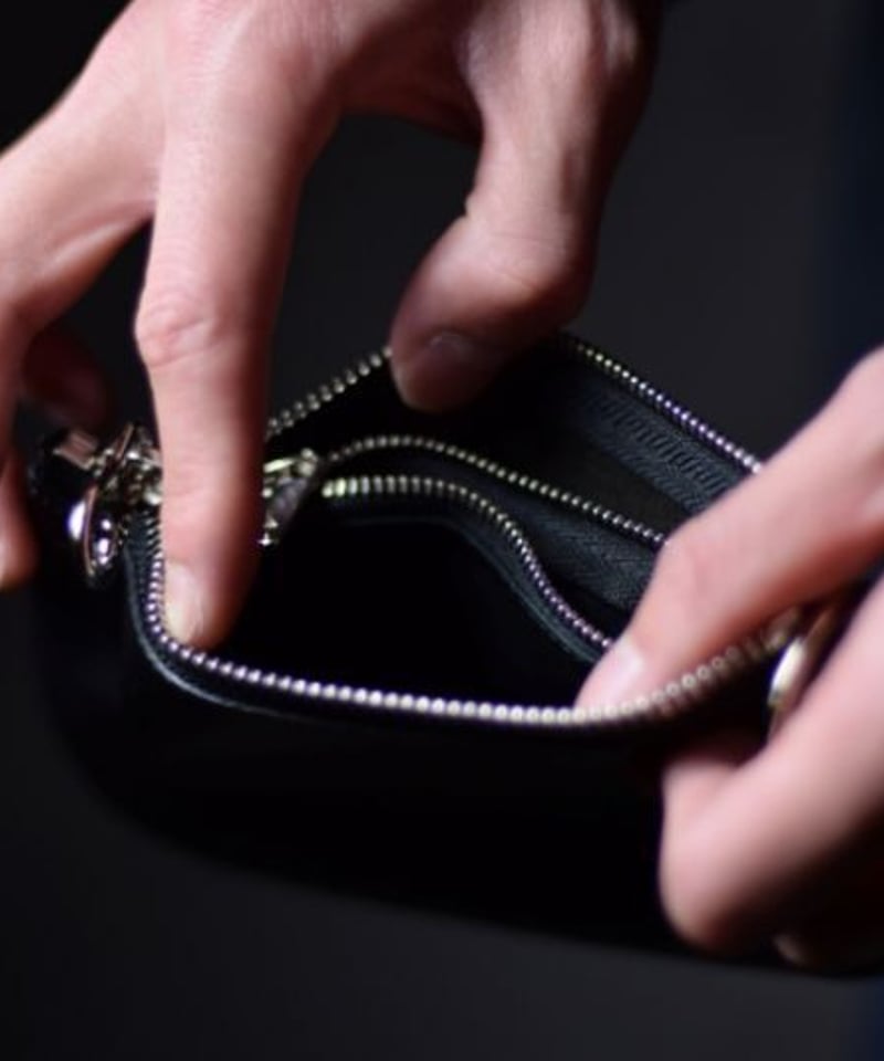 Made in ASAKUSA” LEATHER SMALL WALLET -BLACK-