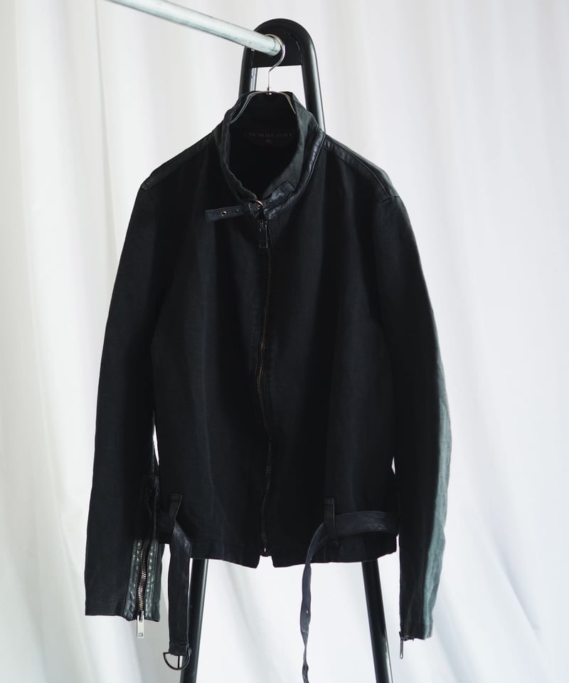 Burberry Linen Cotton Single Riders Jacket -Mad