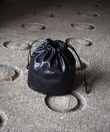 ”Made in ASAKUSA” LEATHER PERSONAL EFFECT POUCH -BLACK-