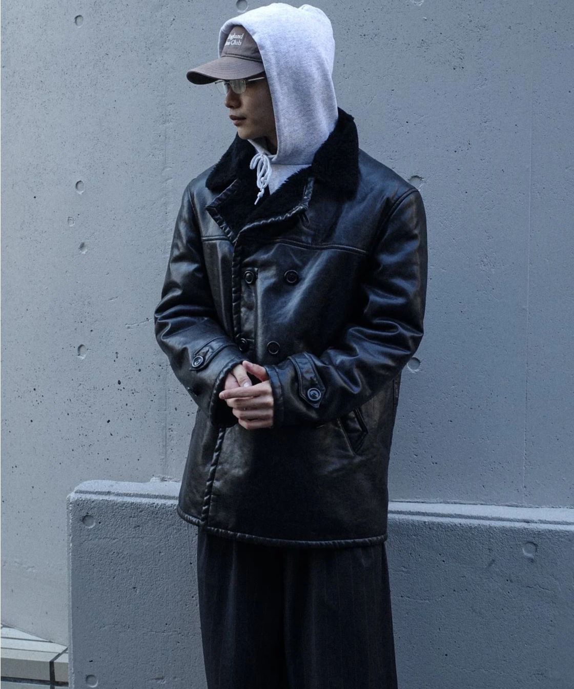 00s Armani Jeans Synthetic Leather Double-breas