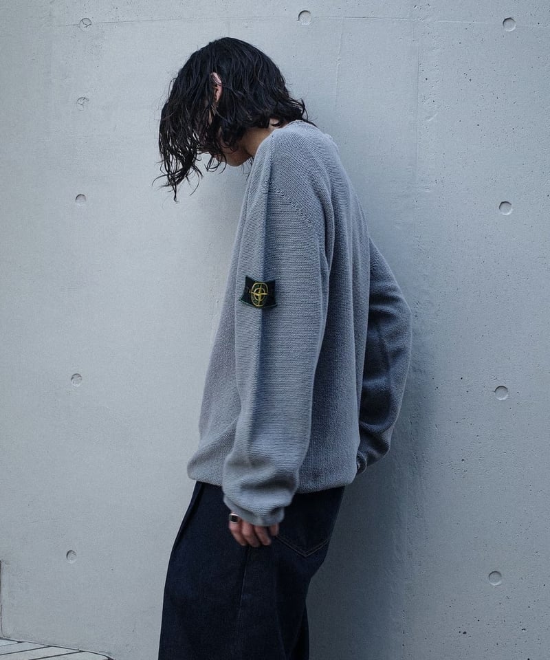 90s Stone Island Cotton V-Neck Knit | DAMAGEDON