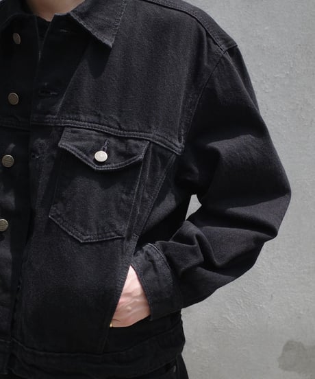 Prison Blues Denim Western Jacket -Fade Black