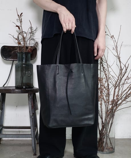 MARLON FIRENZE Calf Leather Shopper Bag - Nero