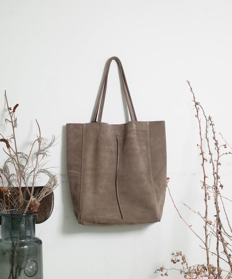 MARLON　スエードショッピングバッグ　THIRD MAGAZINE MARLON FIRENZE Calf Leather Shopper Bag - Taupe