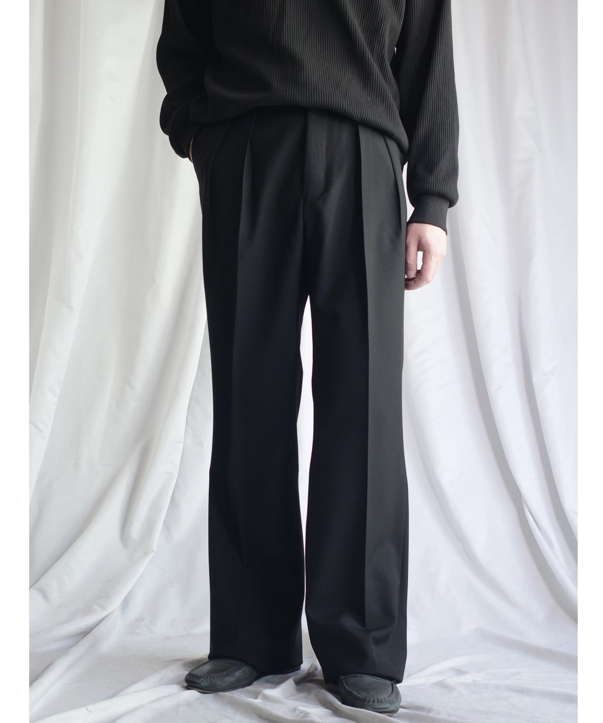 NEAT Wool Poplin Flare -Black | DAMAGEDONE 2nd