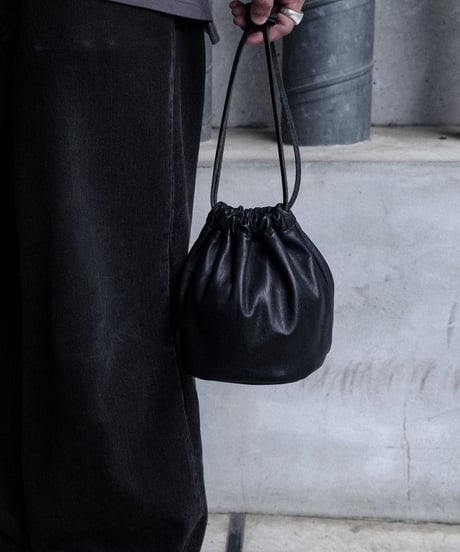 ”Made in ASAKUSA” LEATHER PERSONAL EFFECT POUCH -BLACK-