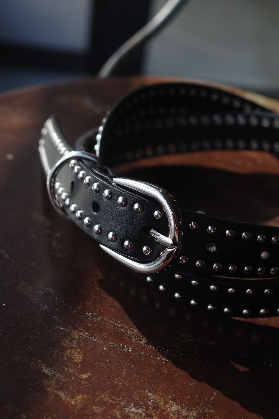 小物 cross design real leather studs belt Handmade Black Leather Studded Belt Iron Cross Design Mens Biker